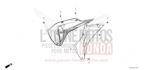 RADIATOR SHROUD (CRF450RXS) CRF450RXS de 2025